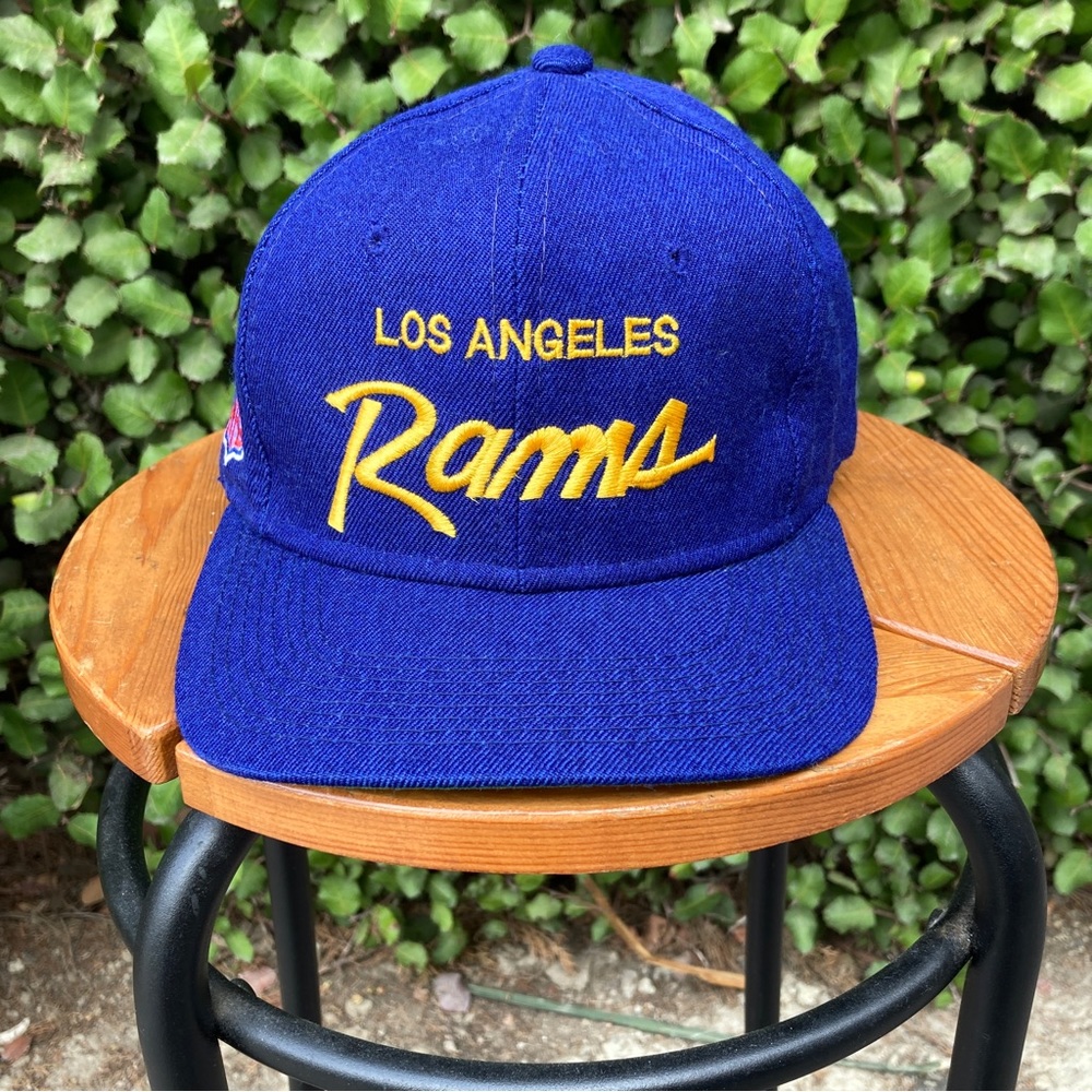 Vintage 90s LA Los Angeles Rams Sports Specialities Script Logo Snapback Hat